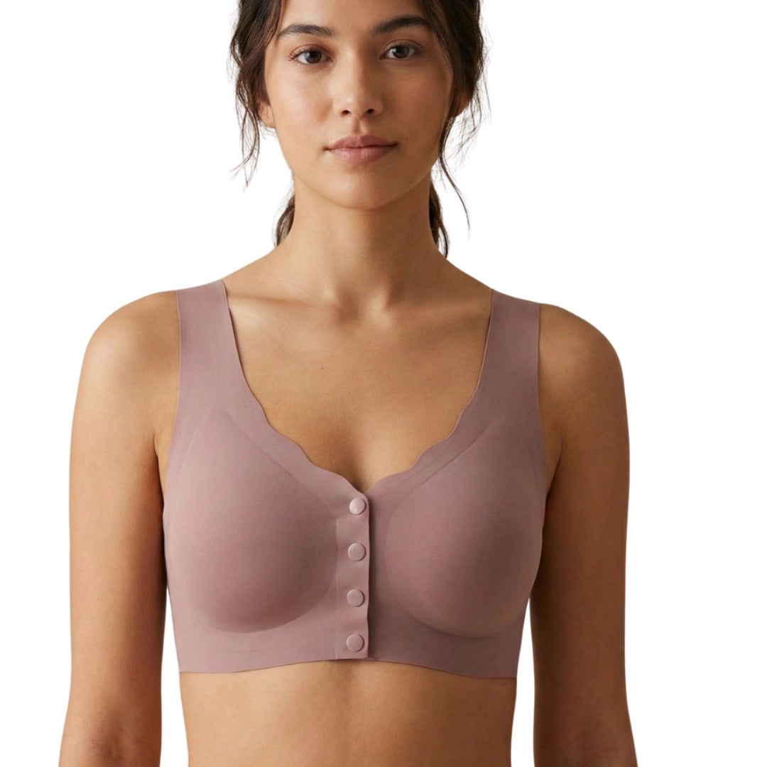 Front-Button Comfort Bra – Wire-Free Everyday Essential