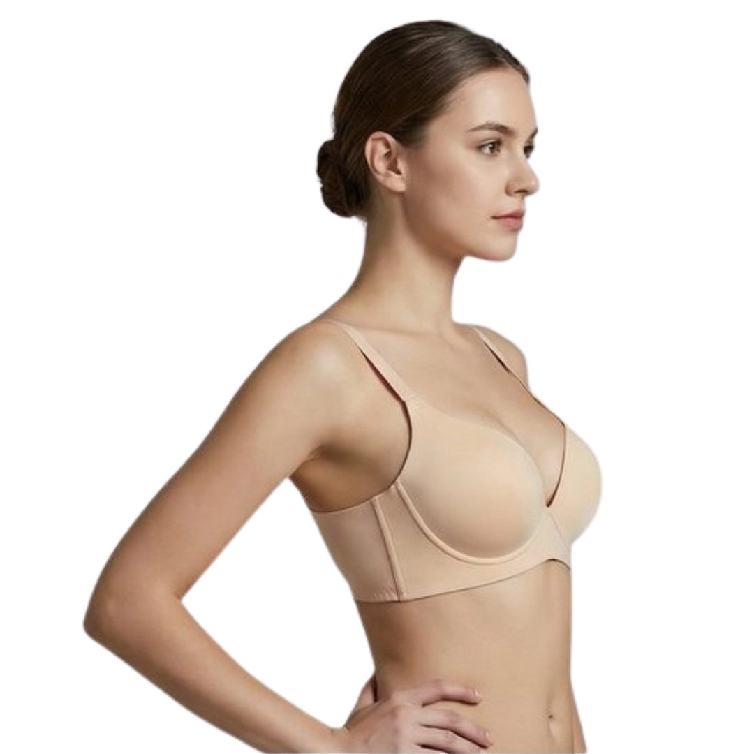 Genazy Wear | Seamless Wireless Comfort Bra – Ultra-Soft Contoured T-Shirt Bra (Mauve)