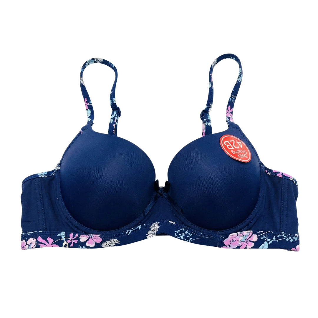 1Floral Edge Comfort Bra – Soft Padded Everyday Support