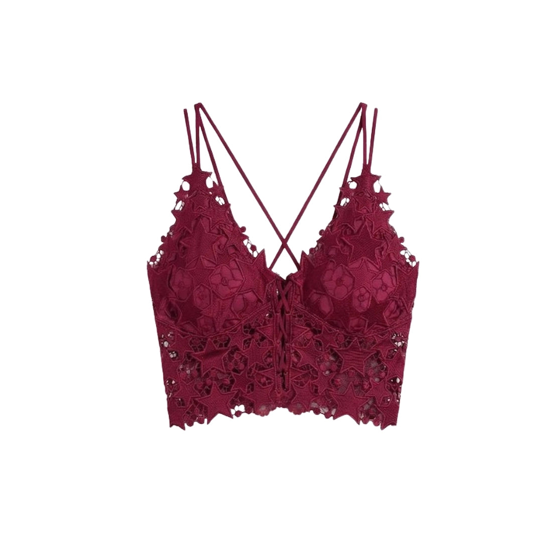 Women’s Floral Lace Bralette – Soft Padded Stylish Crop Bra (Multiple Colors Available)