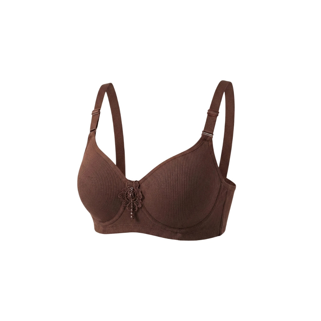 Premium Ribbed Cotton Padded Bra – Seamless & Wire-Free | Available in Multiple Vibrant Colors