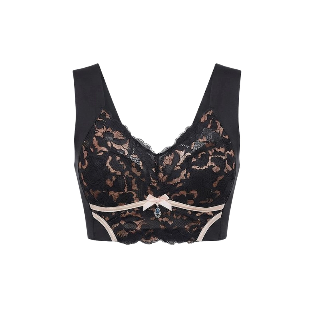 Women’s Full Coverage Floral Lace Comfort Bra – Non-Wired Soft Padded (Multi Color)