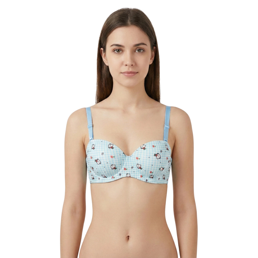 1Genazy Wear - Hello Kitty Printed Padded Bra - Comfortable Daily Wear Bra for Women