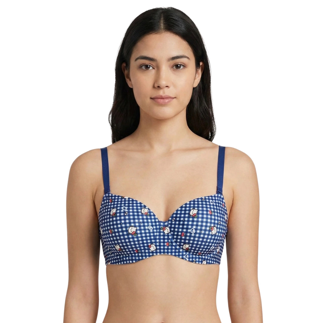 1Genazy Wear - Hello Kitty Printed Padded Bra - Comfortable Daily Wear Bra for Women