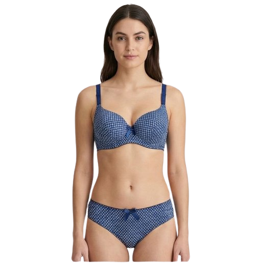 Women’s Printed Padded Bra & Panty Set – Comfortable Everyday Lingerie (Multiple Colors)