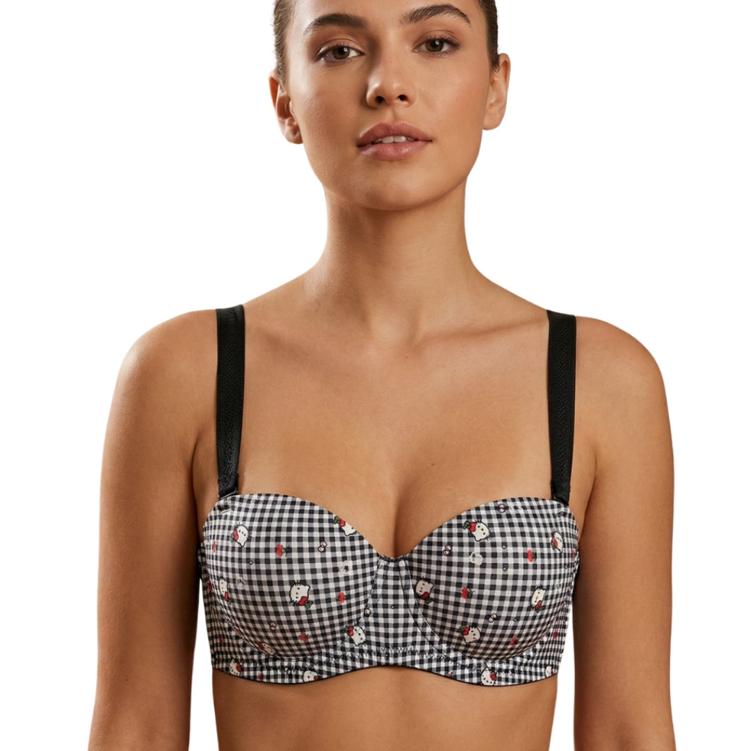 1Genazy Wear - Hello Kitty Printed Padded Bra - Comfortable Daily Wear Bra for Women
