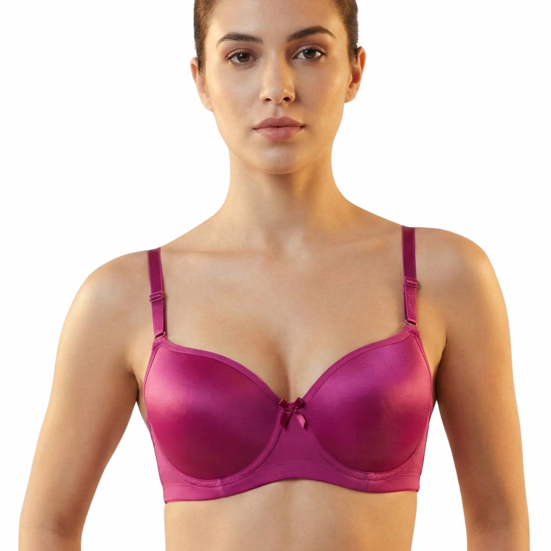Premium Seamless Ribbed Padded Bra – Wire-Free Comfort (Available in Multiple Colors)