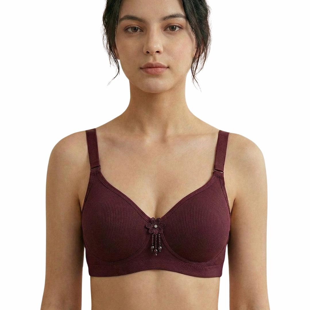Premium Ribbed Cotton Padded Bra – Seamless & Wire-Free | Available in Multiple Vibrant Colors