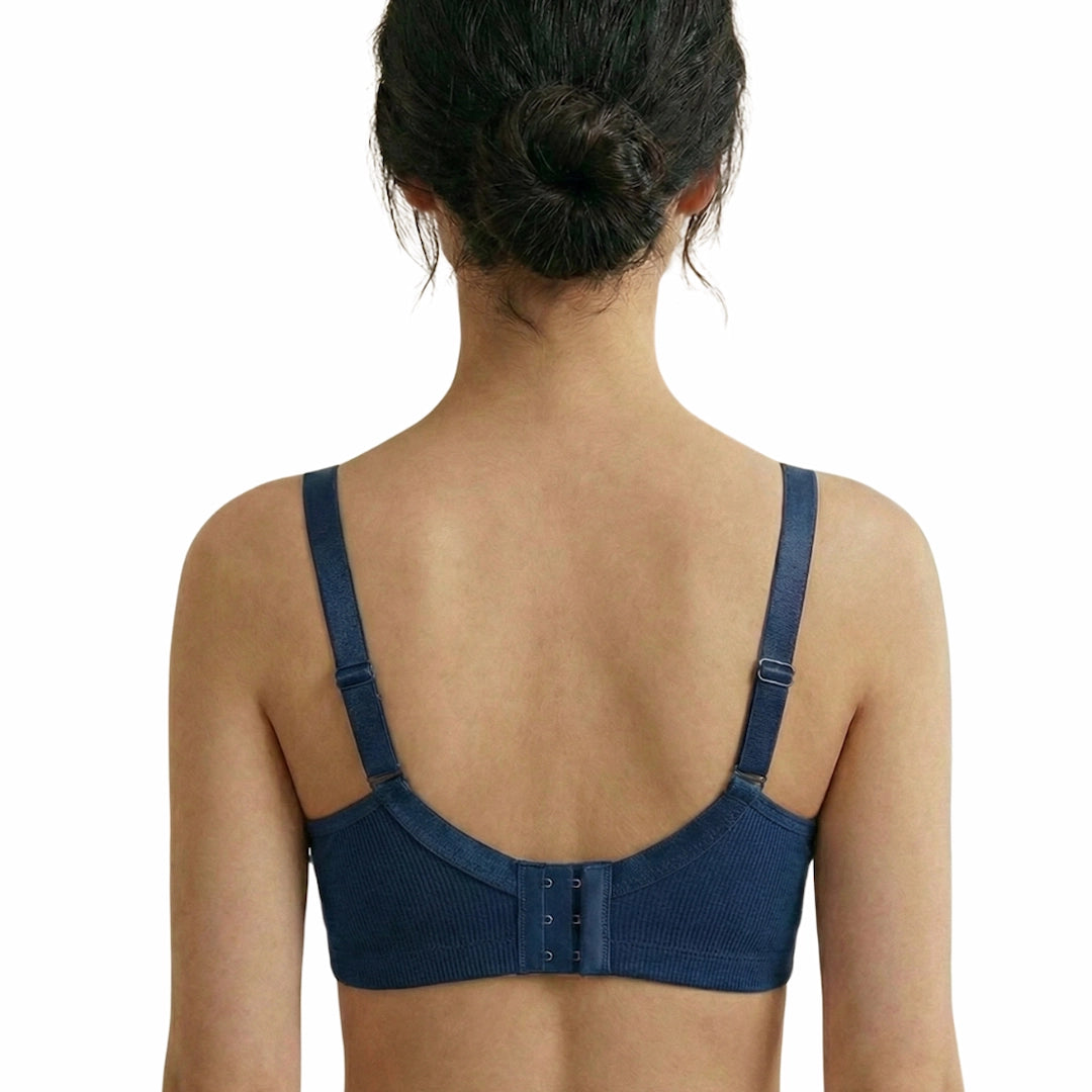 Premium Ribbed Cotton Padded Bra – Seamless & Wire-Free | Available in Multiple Vibrant Colors