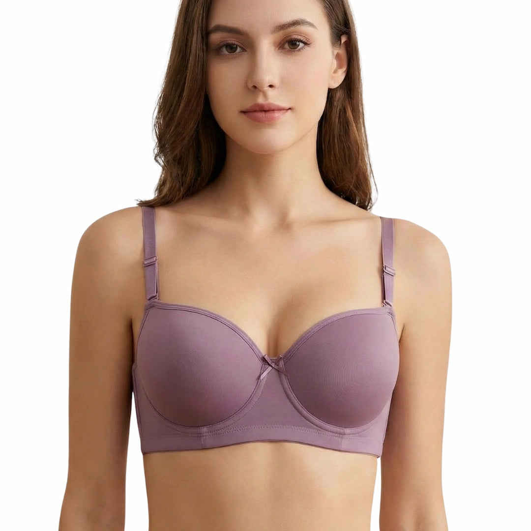 Premium Seamless Ribbed Padded Bra – Wire-Free Comfort (Available in Multiple Colors)