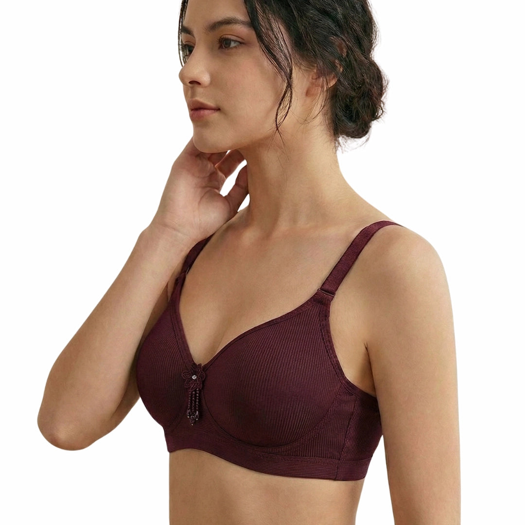 Premium Ribbed Cotton Padded Bra – Seamless & Wire-Free | Available in Multiple Vibrant Colors