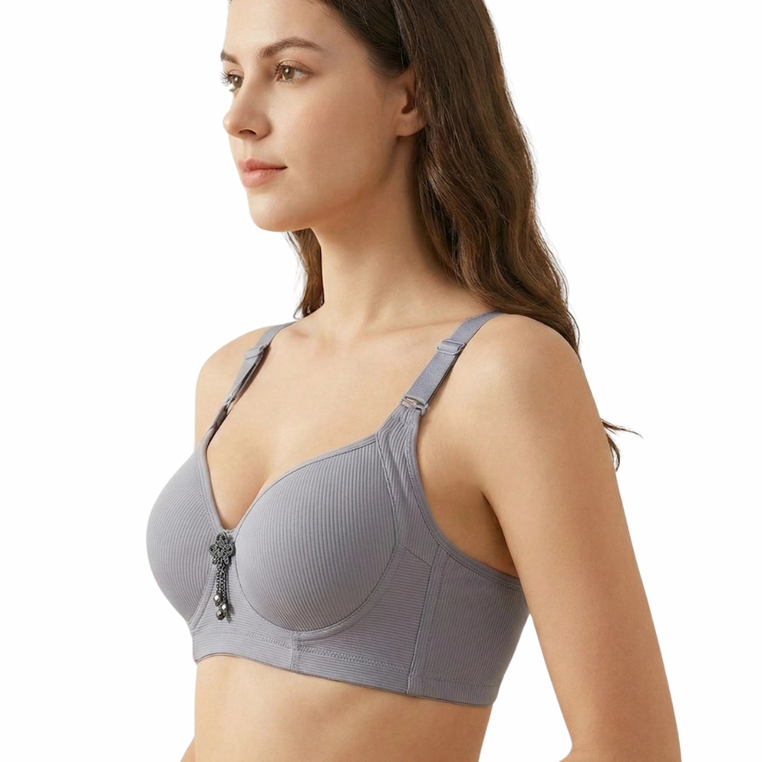 Premium Ribbed Cotton Padded Bra – Seamless & Wire-Free | Available in Multiple Vibrant Colors