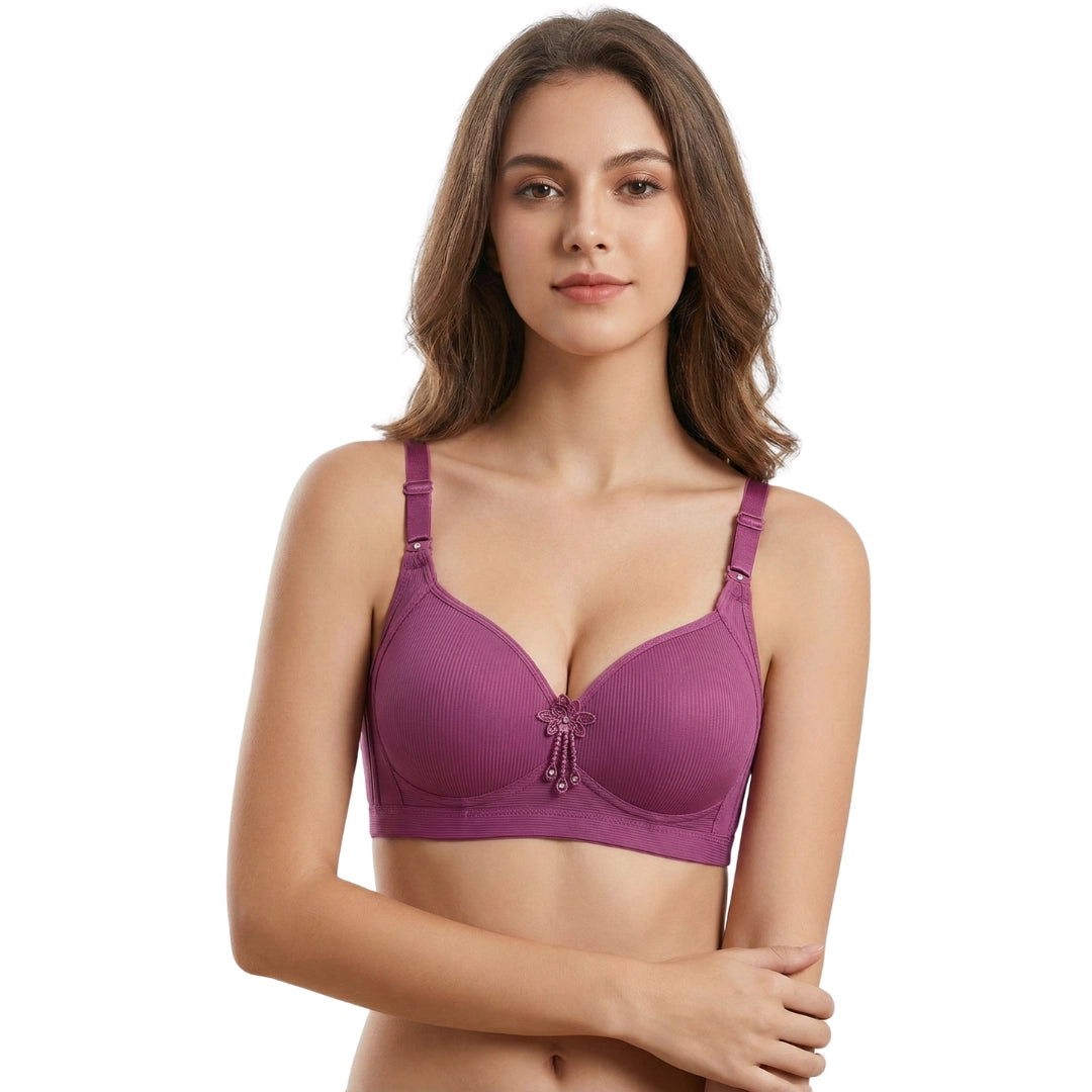 Premium Ribbed Cotton Padded Bra – Seamless & Wire-Free | Available in Multiple Vibrant Colors