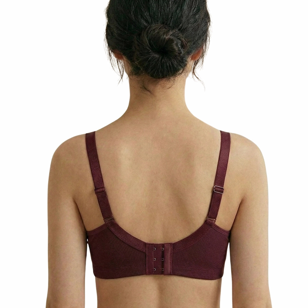 Premium Ribbed Cotton Padded Bra – Seamless & Wire-Free | Available in Multiple Vibrant Colors