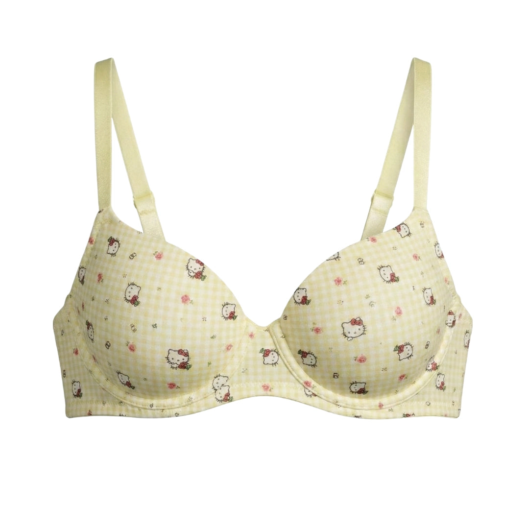 1Genazy Wear - Hello Kitty Printed Padded Bra - Comfortable Daily Wear Bra for Women