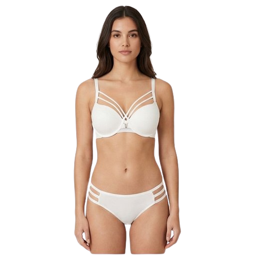 Women’s Strappy Padded Lingerie Set – Stylish Bra & Panty Set (Multiple Colors Available)