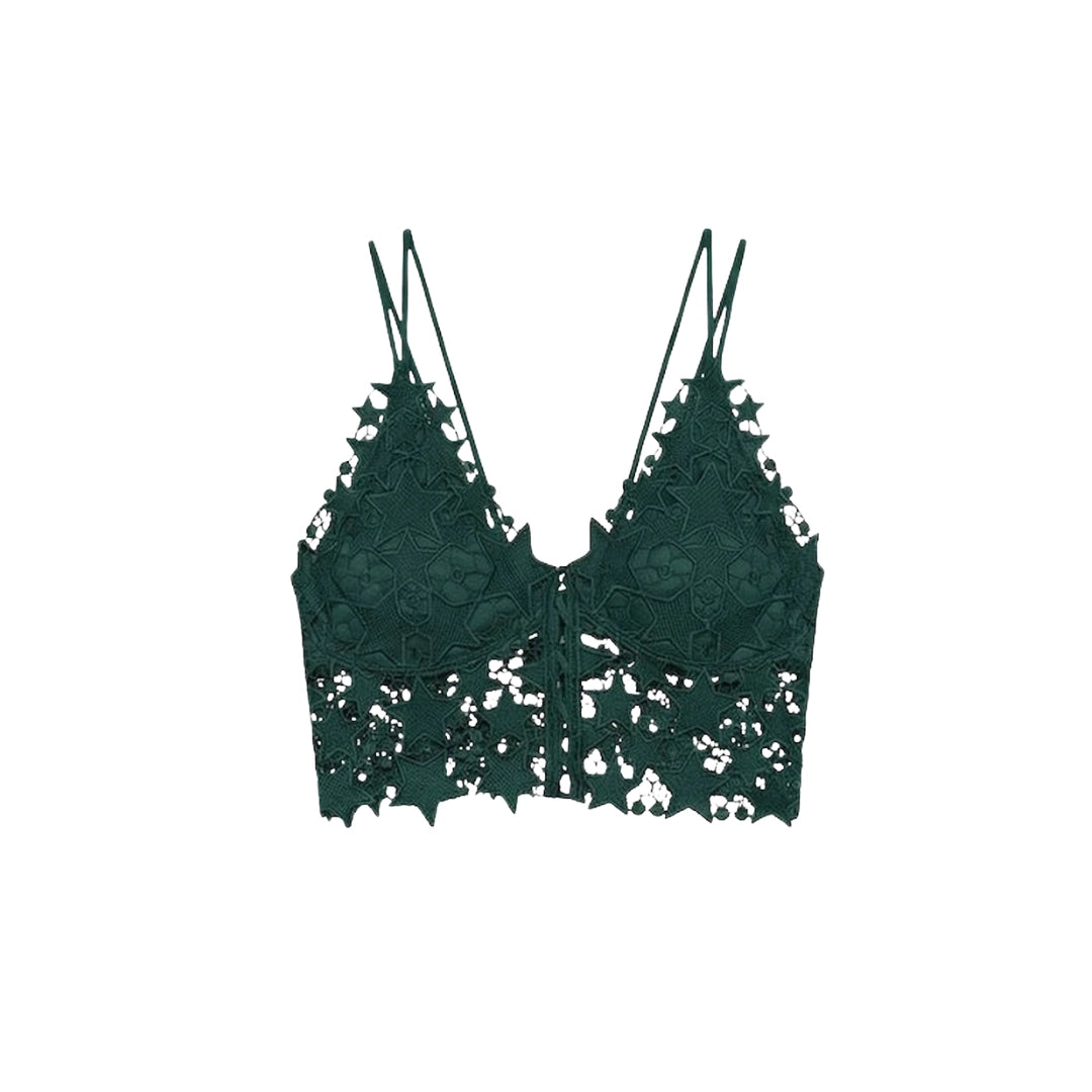 Women’s Floral Lace Bralette – Soft Padded Stylish Crop Bra (Multiple Colors Available)