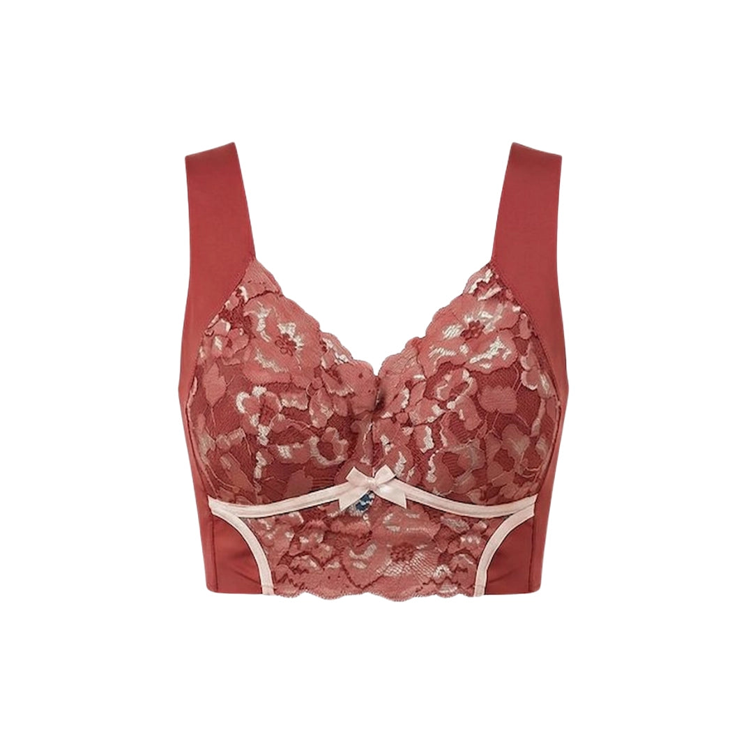 Women’s Full Coverage Floral Lace Comfort Bra – Non-Wired Soft Padded (Multi Color)