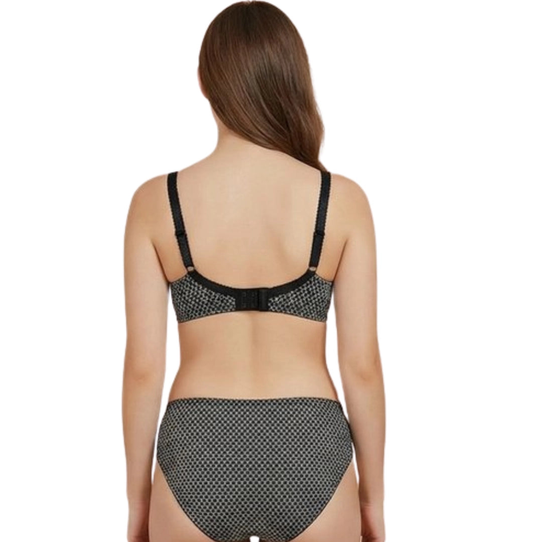 Women’s Printed Padded Bra & Panty Set – Comfortable Everyday Lingerie (Multiple Colors)
