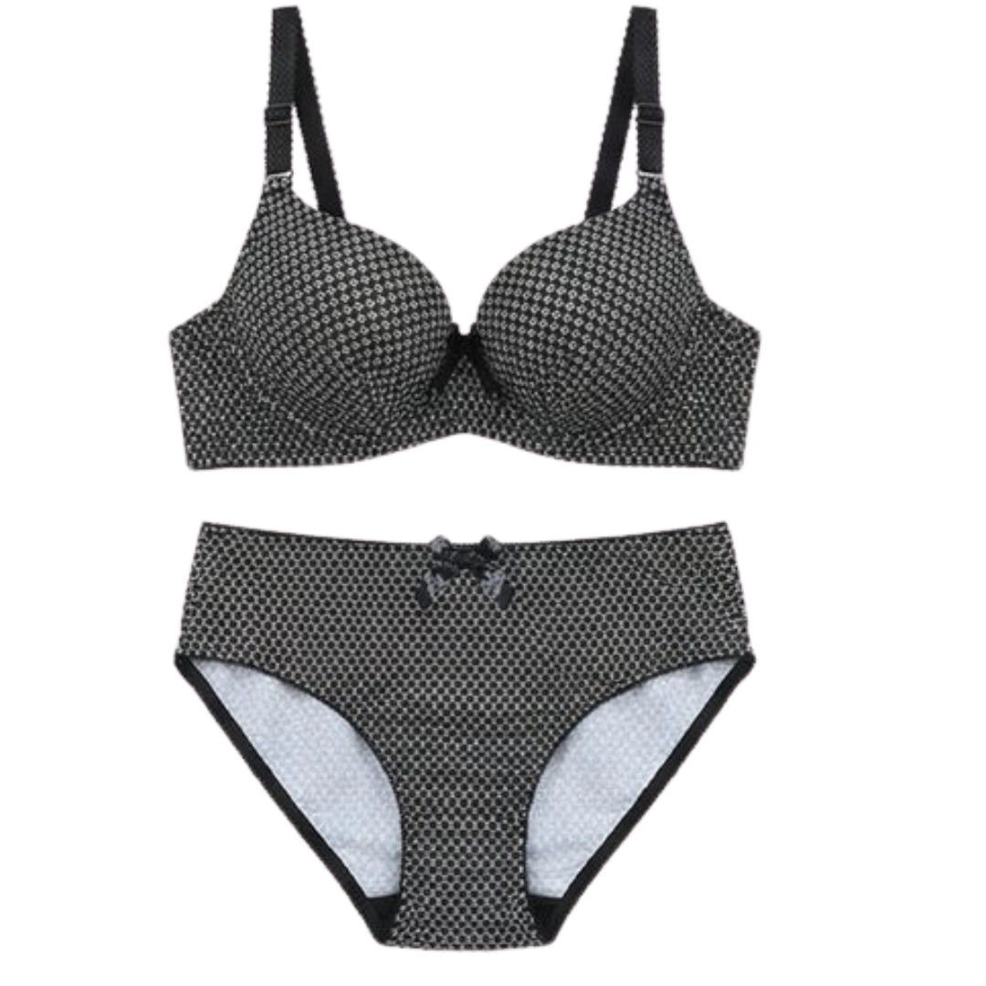Women’s Printed Padded Bra & Panty Set – Comfortable Everyday Lingerie (Multiple Colors)
