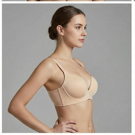 Genazy Wear | Seamless Wireless Comfort Bra – Ultra-Soft Contoured T-Shirt Bra (Mauve)