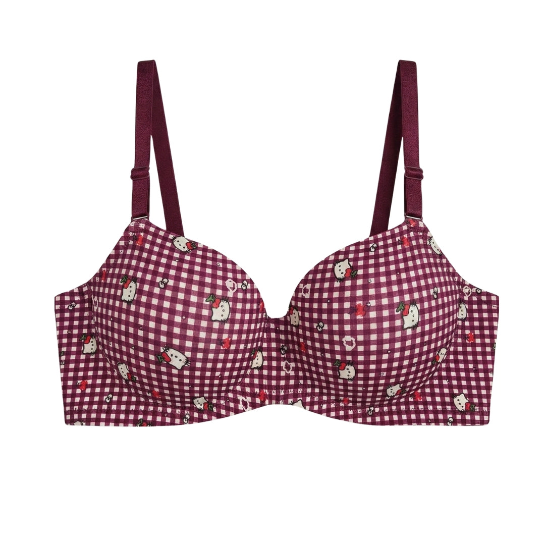 1Genazy Wear - Hello Kitty Printed Padded Bra - Comfortable Daily Wear Bra for Women