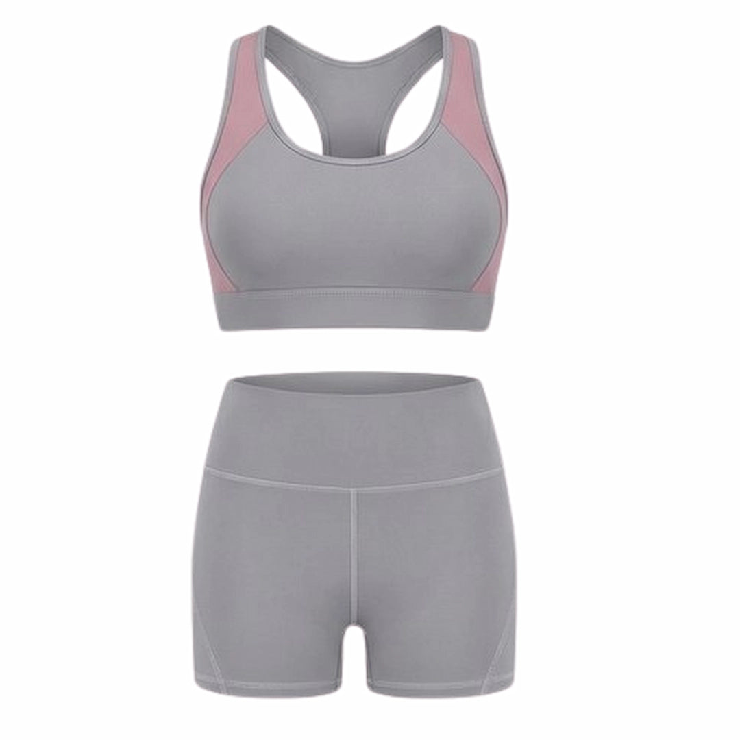 Genazy Wear Pro-Active 2-Piece Workout Set – High-Impact Sports Bra & Scrunch-Butt Biker Shorts (Removable Soft Pads)