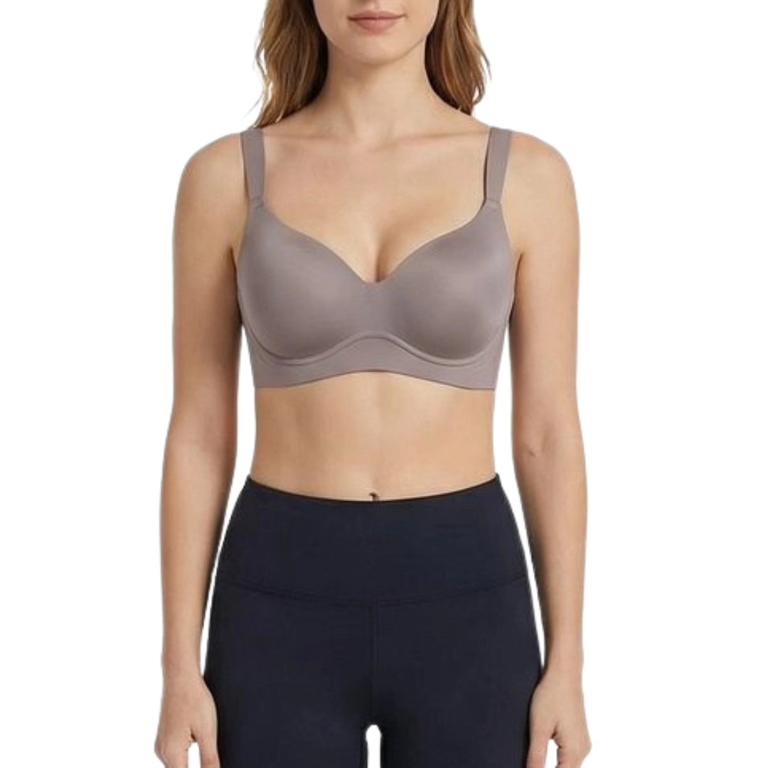 Genazy Wear | Seamless Wireless Comfort Bra – Ultra-Soft Contoured T-Shirt Bra (Mauve)