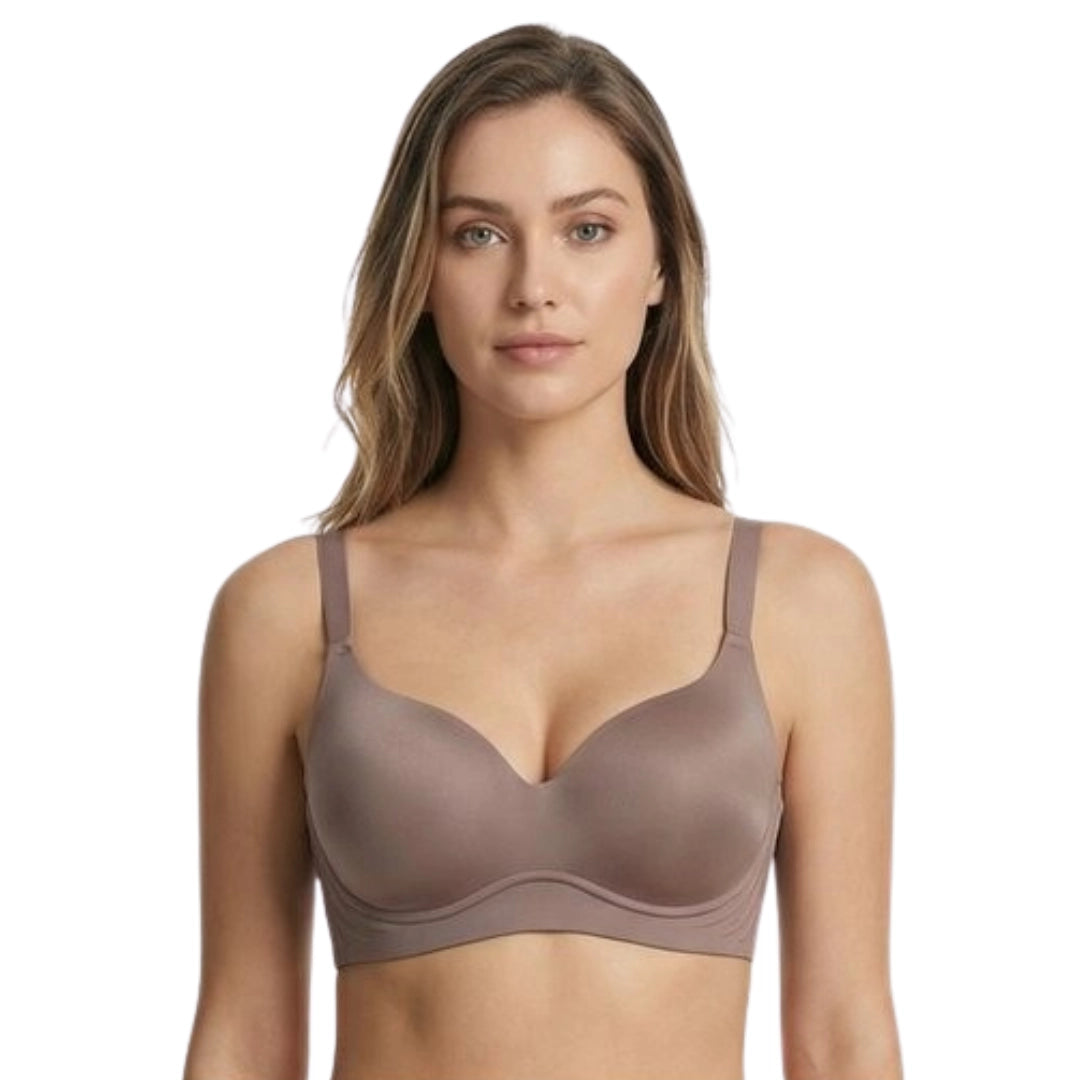 Genazy Wear | Seamless Wireless Comfort Bra – Ultra-Soft Contoured T-Shirt Bra (Mauve)