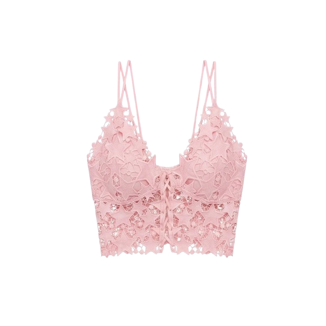 Women’s Floral Lace Bralette – Soft Padded Stylish Crop Bra (Multiple Colors Available)