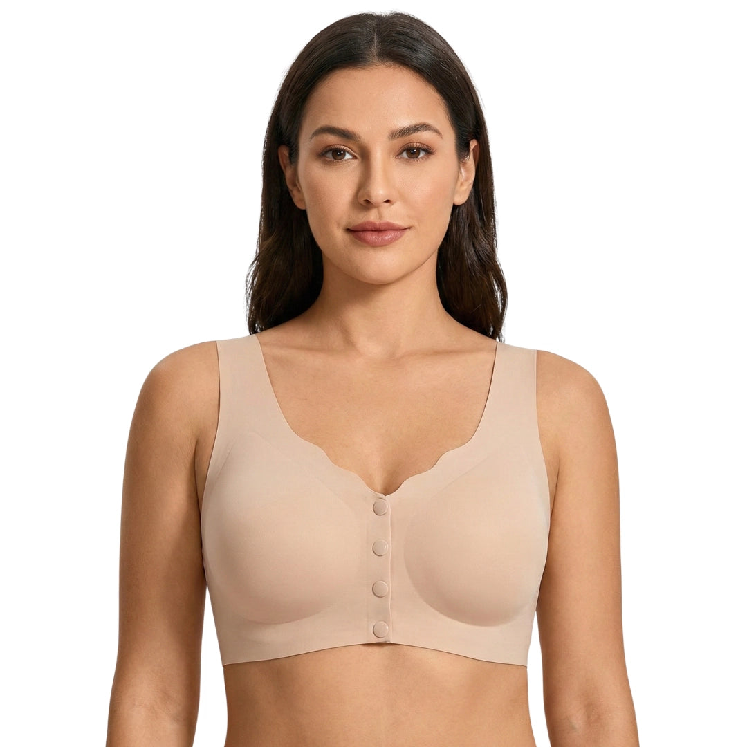 Front-Button Comfort Bra – Wire-Free Everyday Essential