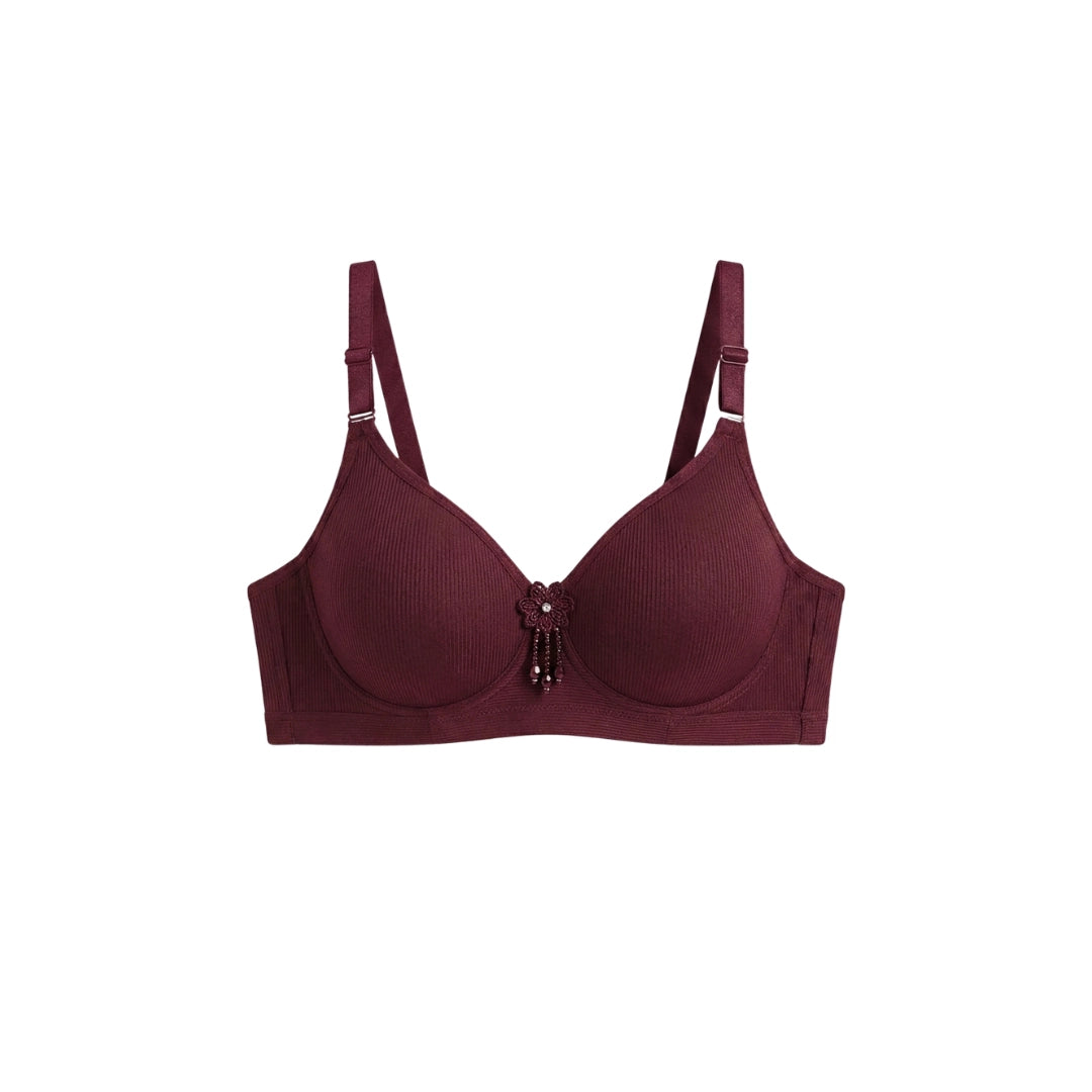 Premium Ribbed Cotton Padded Bra – Seamless & Wire-Free | Available in Multiple Vibrant Colors