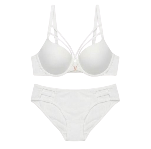 Women’s Strappy Padded Lingerie Set – Stylish Bra & Panty Set (Multiple Colors Available)