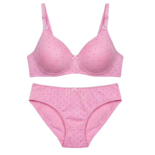 Women’s Printed Padded Bra & Panty Set – Comfortable Everyday Lingerie (Multiple Colors)