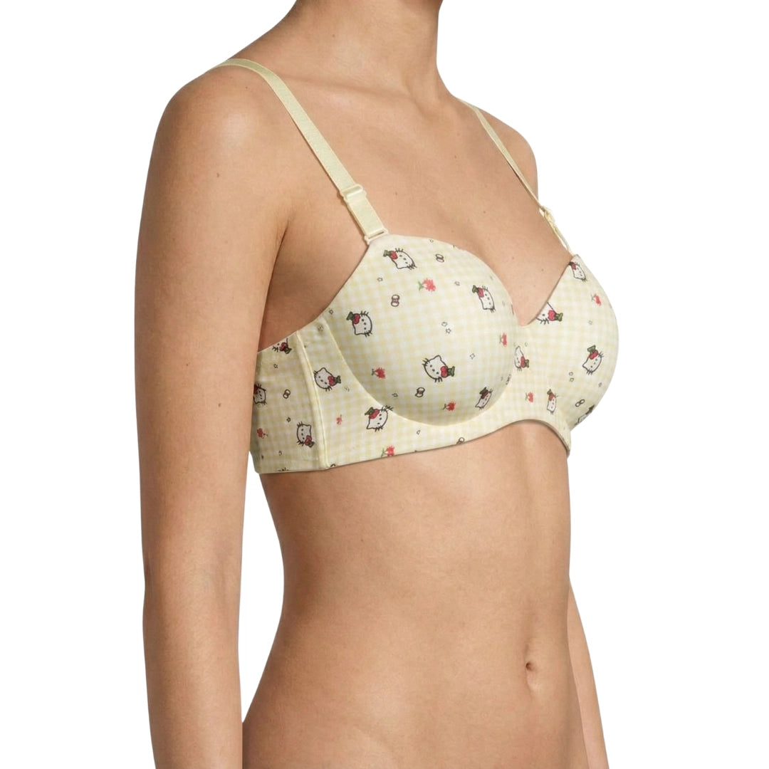1Genazy Wear - Hello Kitty Printed Padded Bra - Comfortable Daily Wear Bra for Women