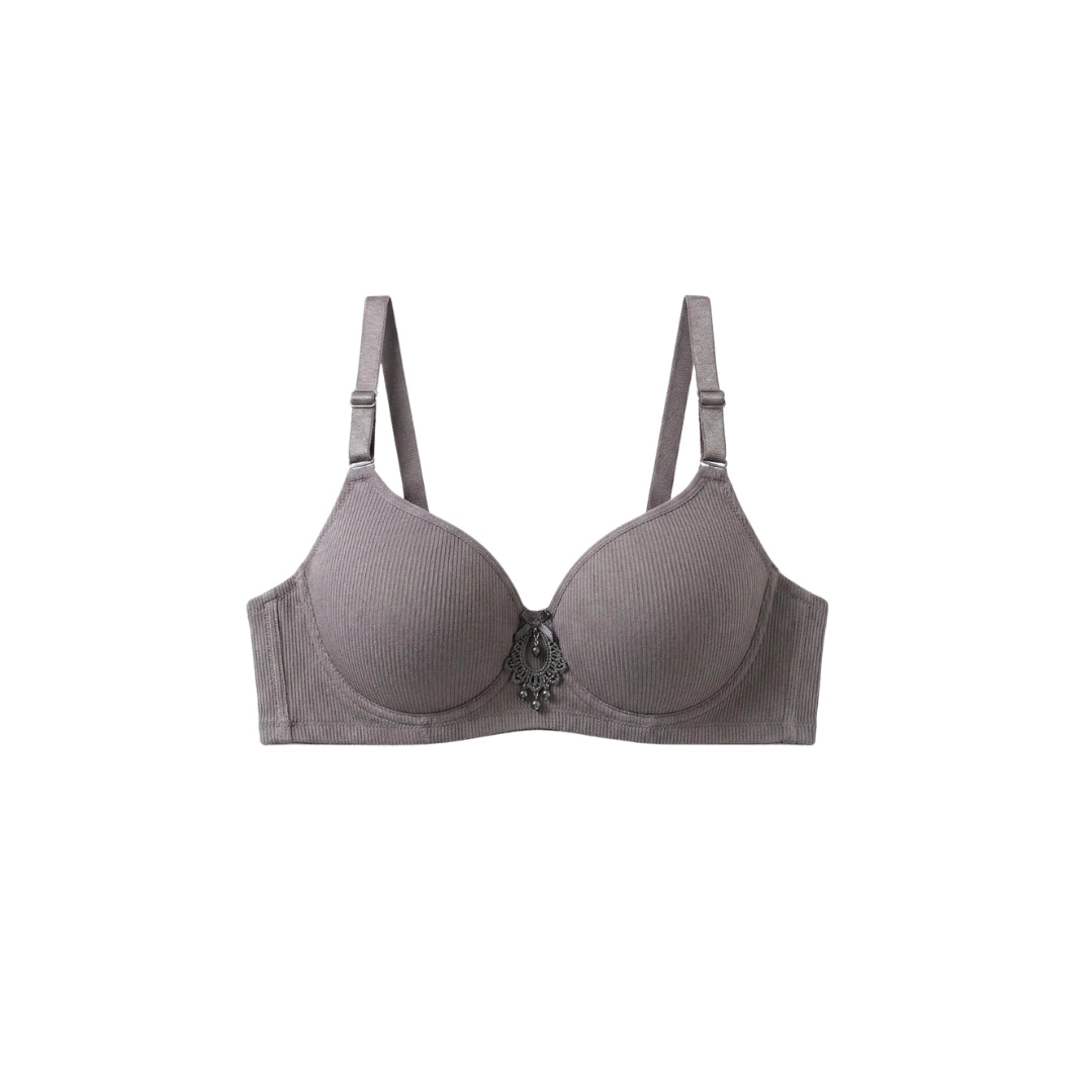 Premium Ribbed Cotton Padded Bra – Seamless & Wire-Free | Available in Multiple Vibrant Colors
