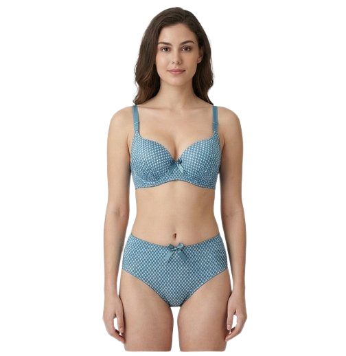 Women’s Printed Padded Bra & Panty Set – Comfortable Everyday Lingerie (Multiple Colors)