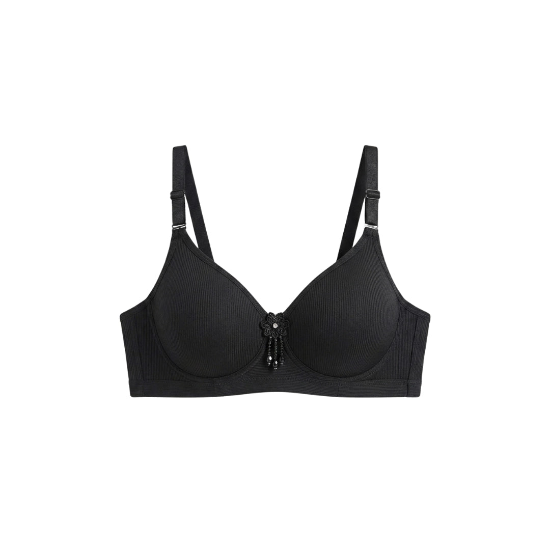 Premium Ribbed Cotton Padded Bra – Seamless & Wire-Free | Available in Multiple Vibrant Colors