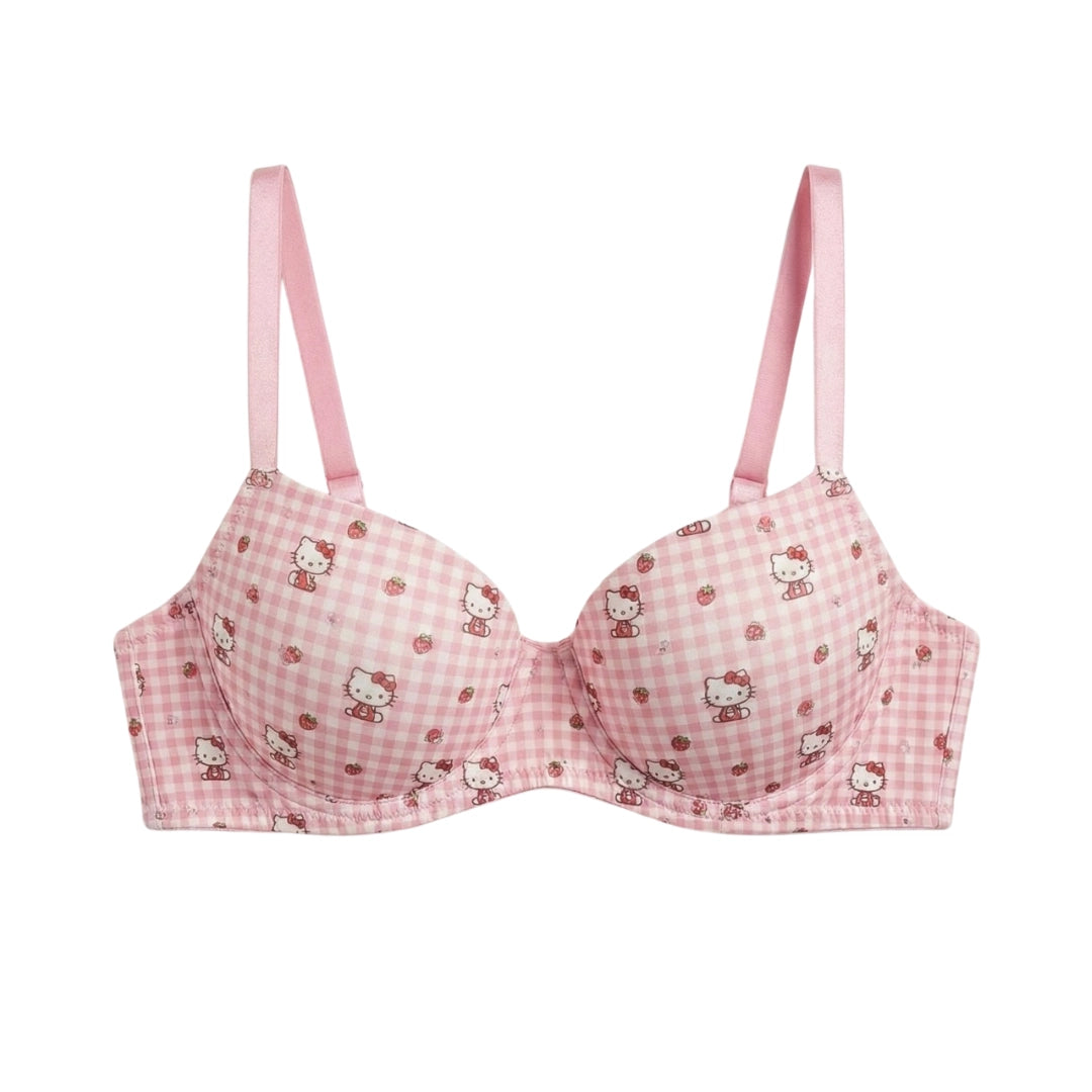 1Genazy Wear - Hello Kitty Printed Padded Bra - Comfortable Daily Wear Bra for Women