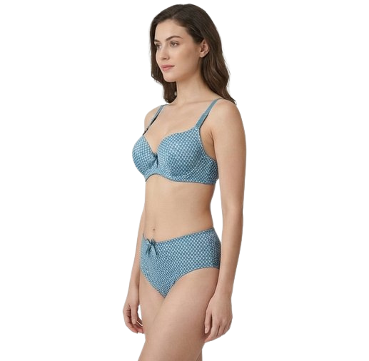 Women’s Printed Padded Bra & Panty Set – Comfortable Everyday Lingerie (Multiple Colors)