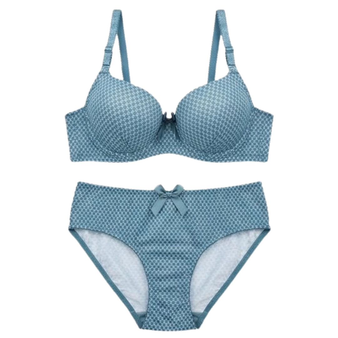 Women’s Printed Padded Bra & Panty Set – Comfortable Everyday Lingerie (Multiple Colors)