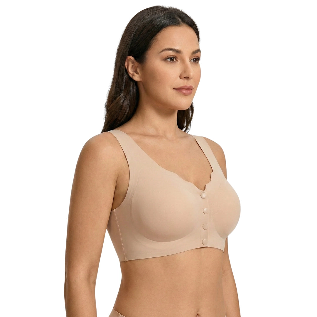 Front-Button Comfort Bra – Wire-Free Everyday Essential