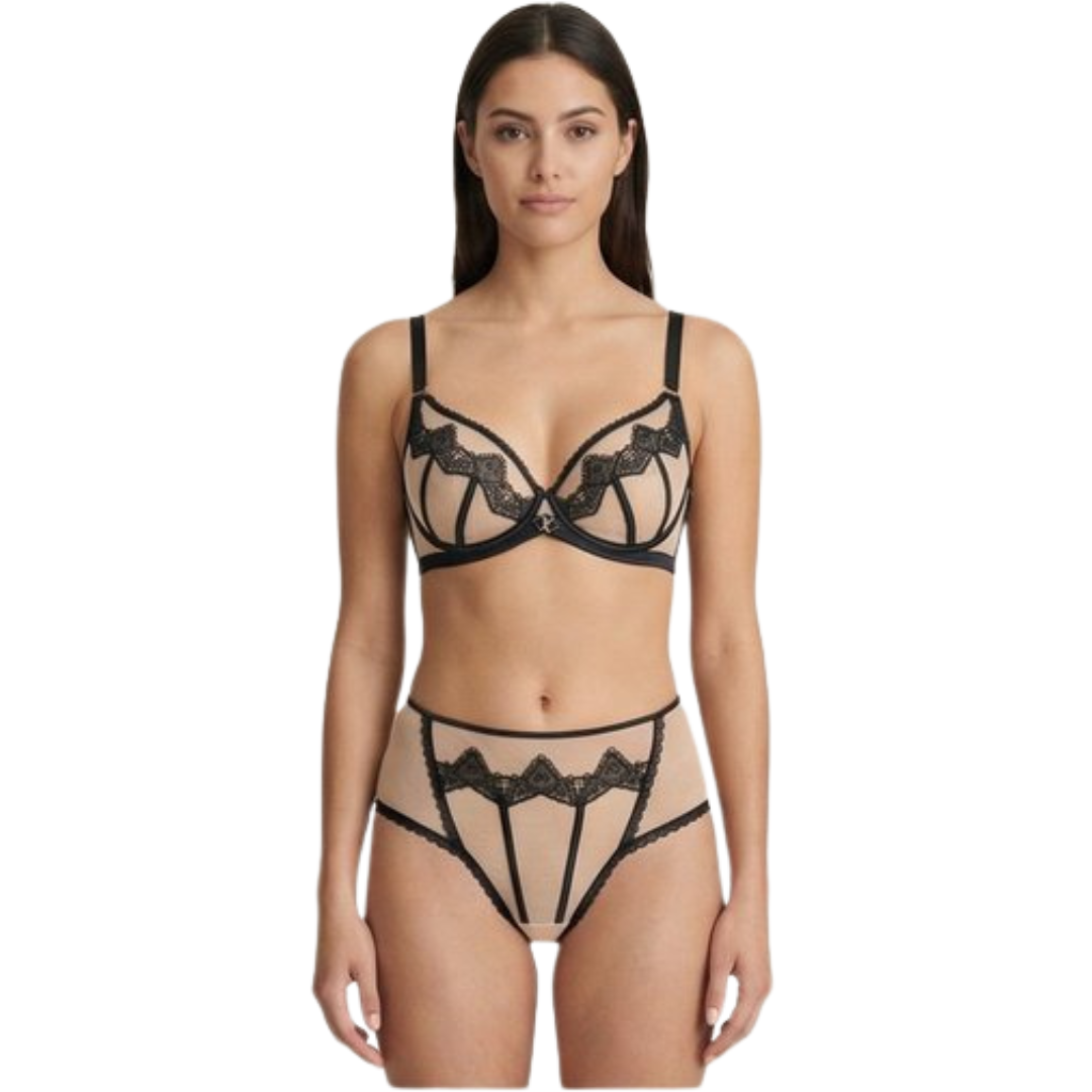 Women’s Sheer Embroidered Lace Lingerie Set – Premium Bra & Panty Set (Multi Color)