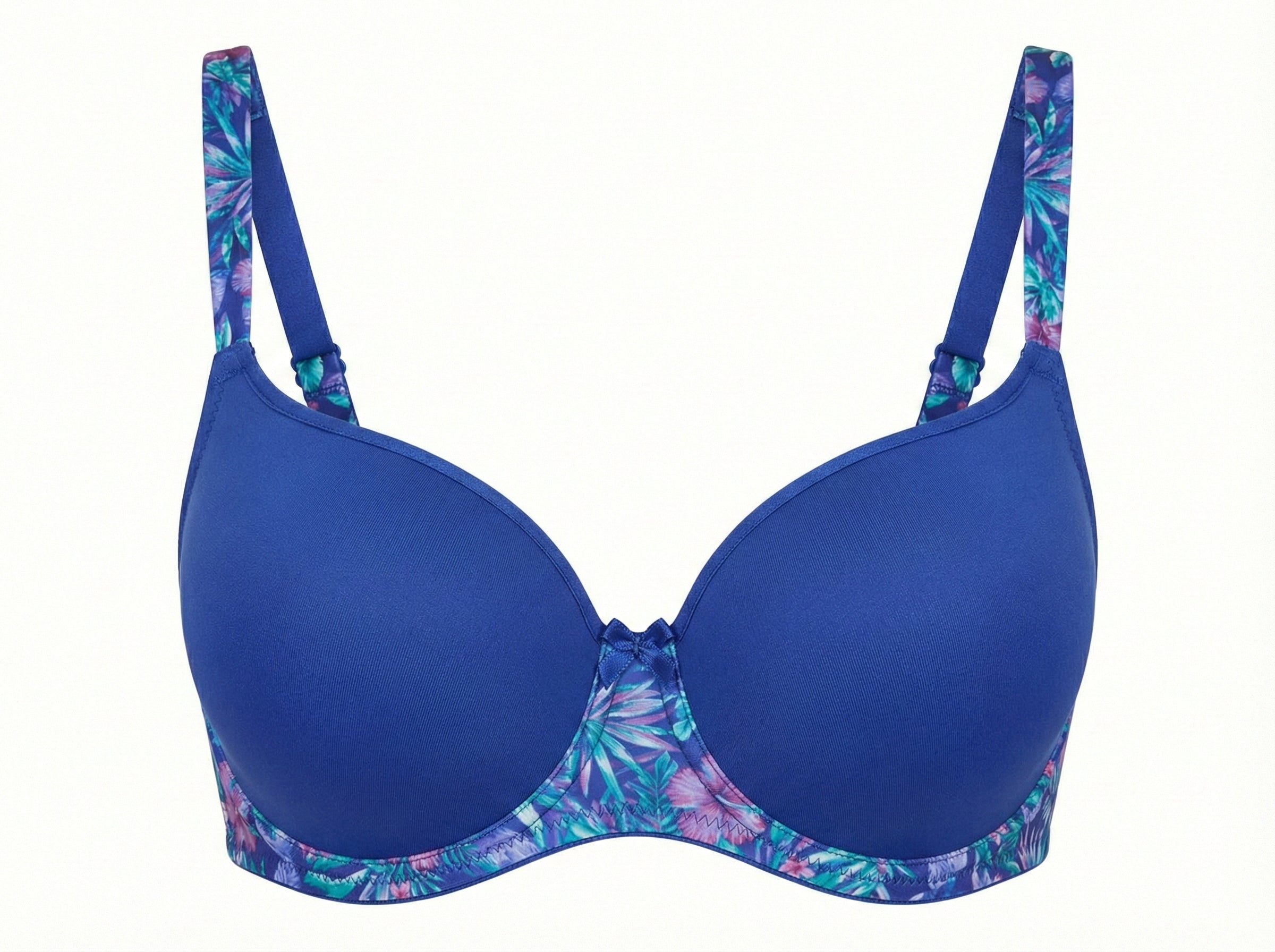 Floral Edge Comfort Bra – Soft Padded Everyday Support