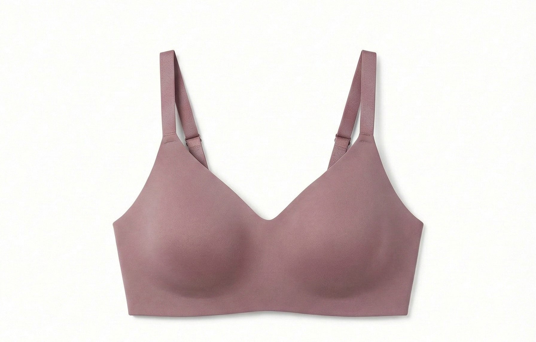 Genazy Wear | Seamless Wireless Comfort Bra – Ultra-Soft Contoured T-Shirt Bra (Mauve)