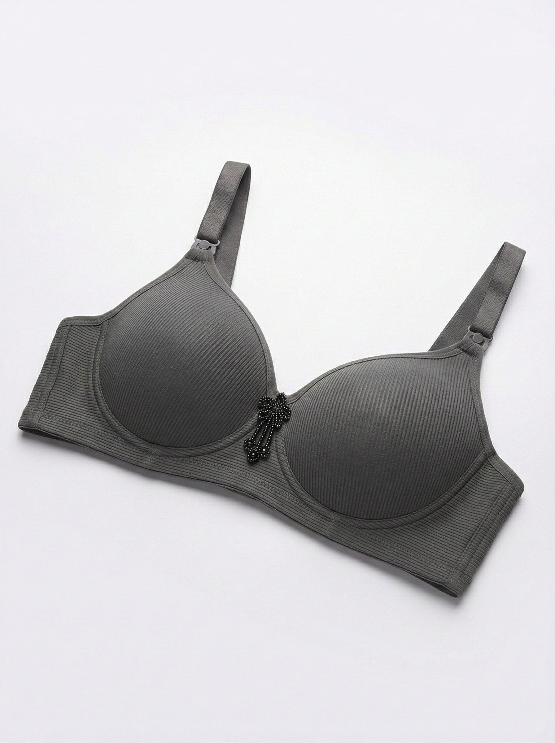 Premium Ribbed Cotton Padded Bra – Seamless & Wire-Free | Available in Multiple Vibrant Colors