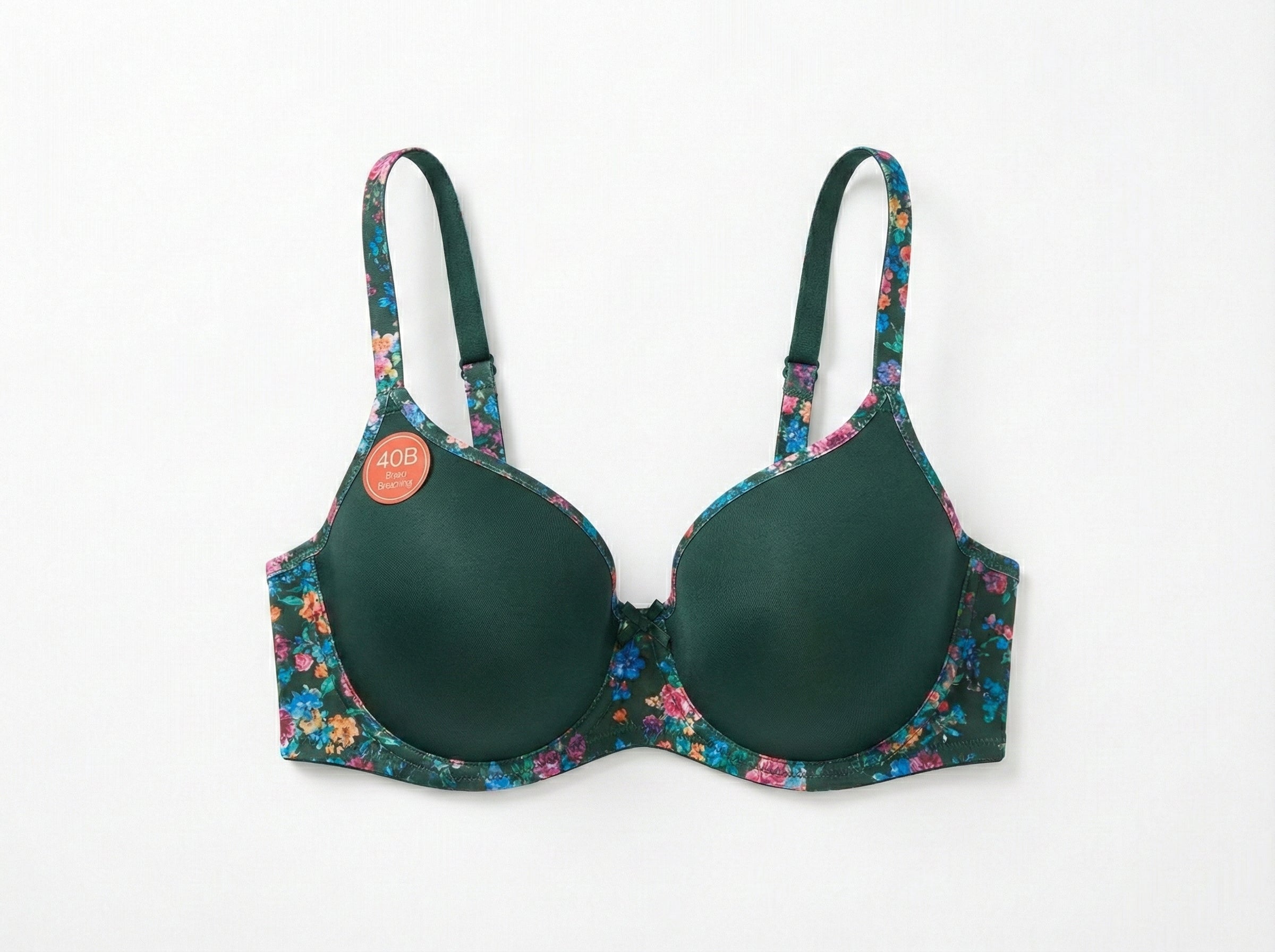 b7Floral Edge Comfort Bra – Soft Padded Everyday Support