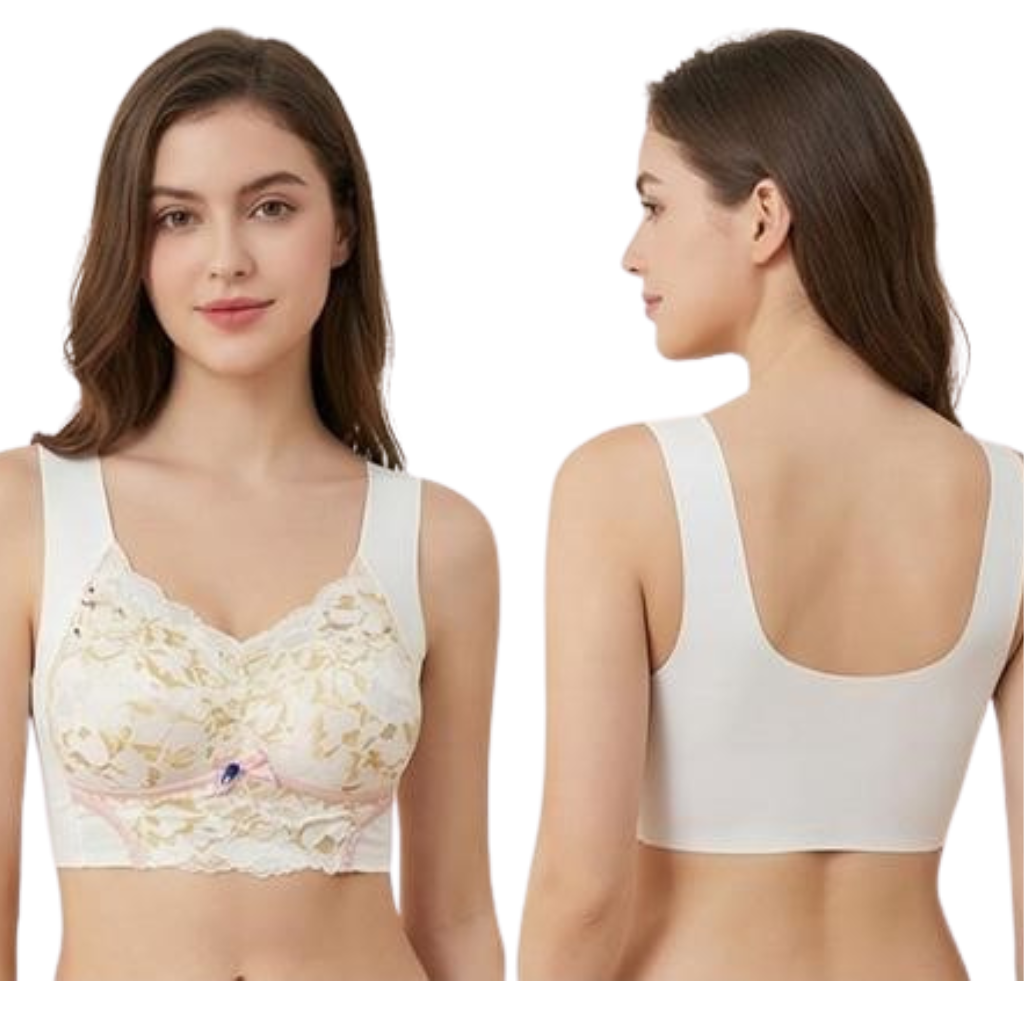 Women’s Full Coverage Floral Lace Comfort Bra – Non-Wired Soft Padded (Multi Color)