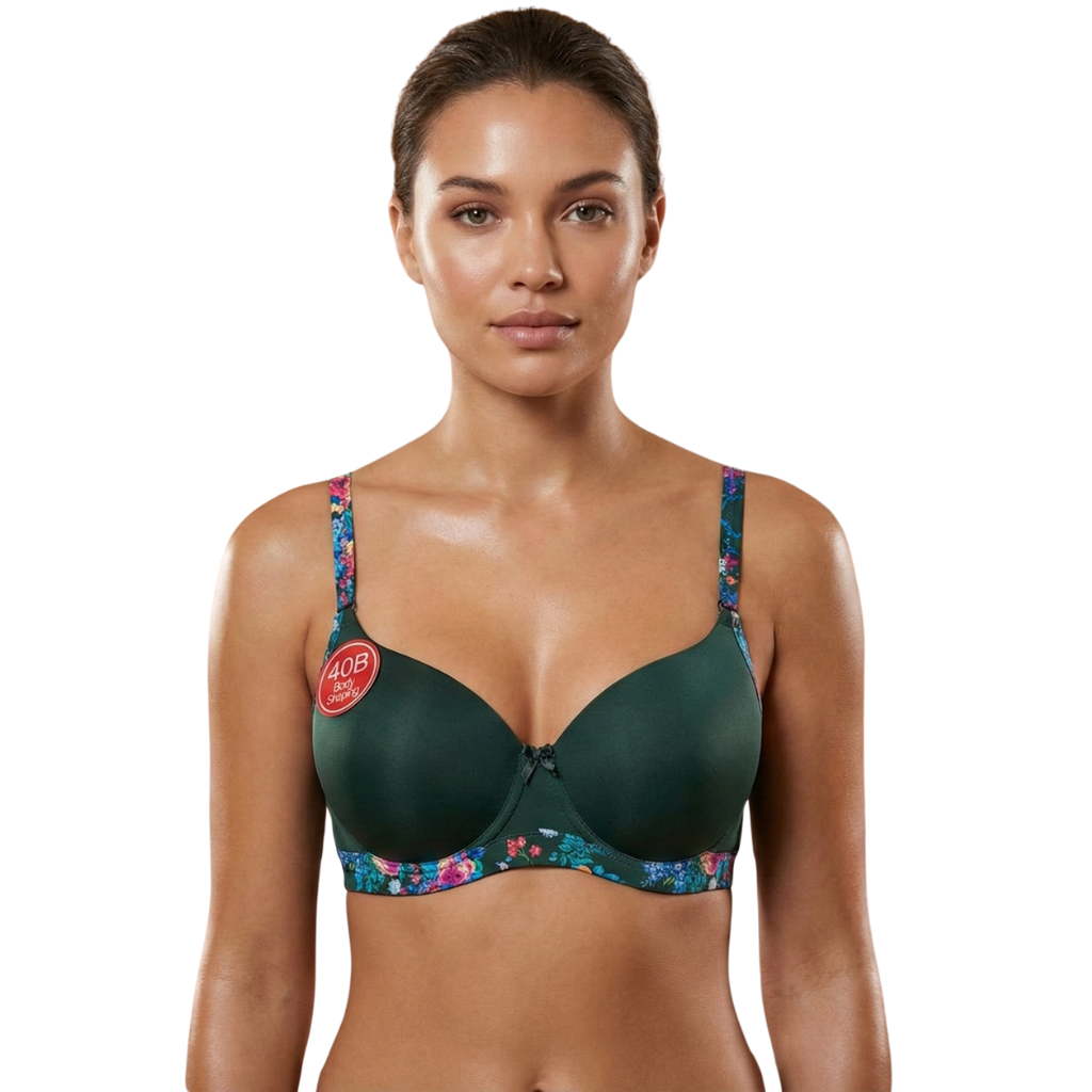 Floral Edge Comfort Bra – Soft Padded Everyday Support