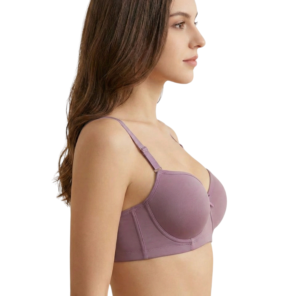 Premium Seamless Ribbed Padded Bra – Wire-Free Comfort (Available in Multiple Colors)